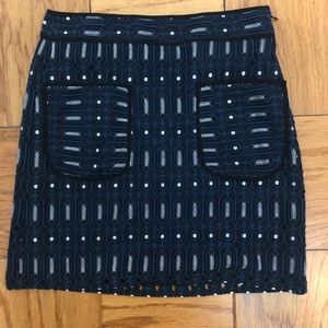 Loft skirt in blue, black and silver
